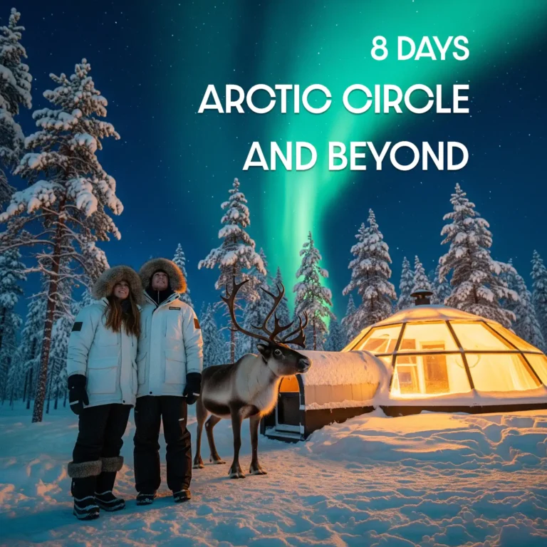Best Place to See Northern Lights in Lapland. 8 Day Tour to Helsinki – Rovaniemi – Inari