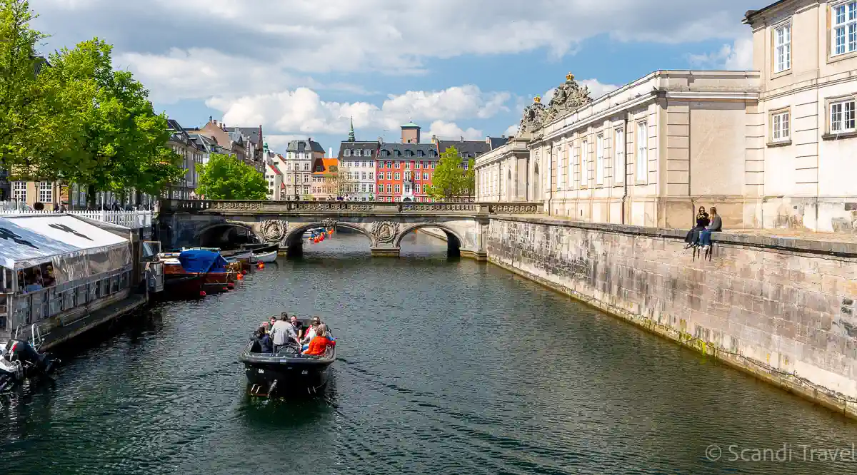 Canal boat tour in Copenhagen, part of Scandi Travel’s 10-day Scandinavia & Iceland tour