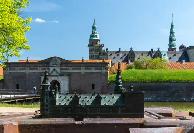 Bronze scale model and view of Kronborg Castle at Helsingør on Day 2 of Scandi Travel’s 10-day Scandinavia & Iceland tour