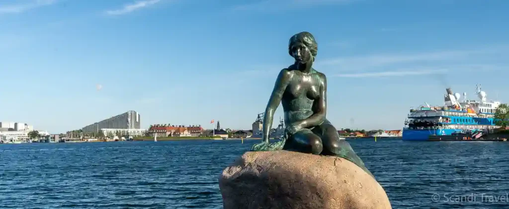 The Little Mermaid statue at Langelinie Harbor, Copenhagen, on Day 2 of Scandi Travel’s 10-day Scandinavia & Iceland tour