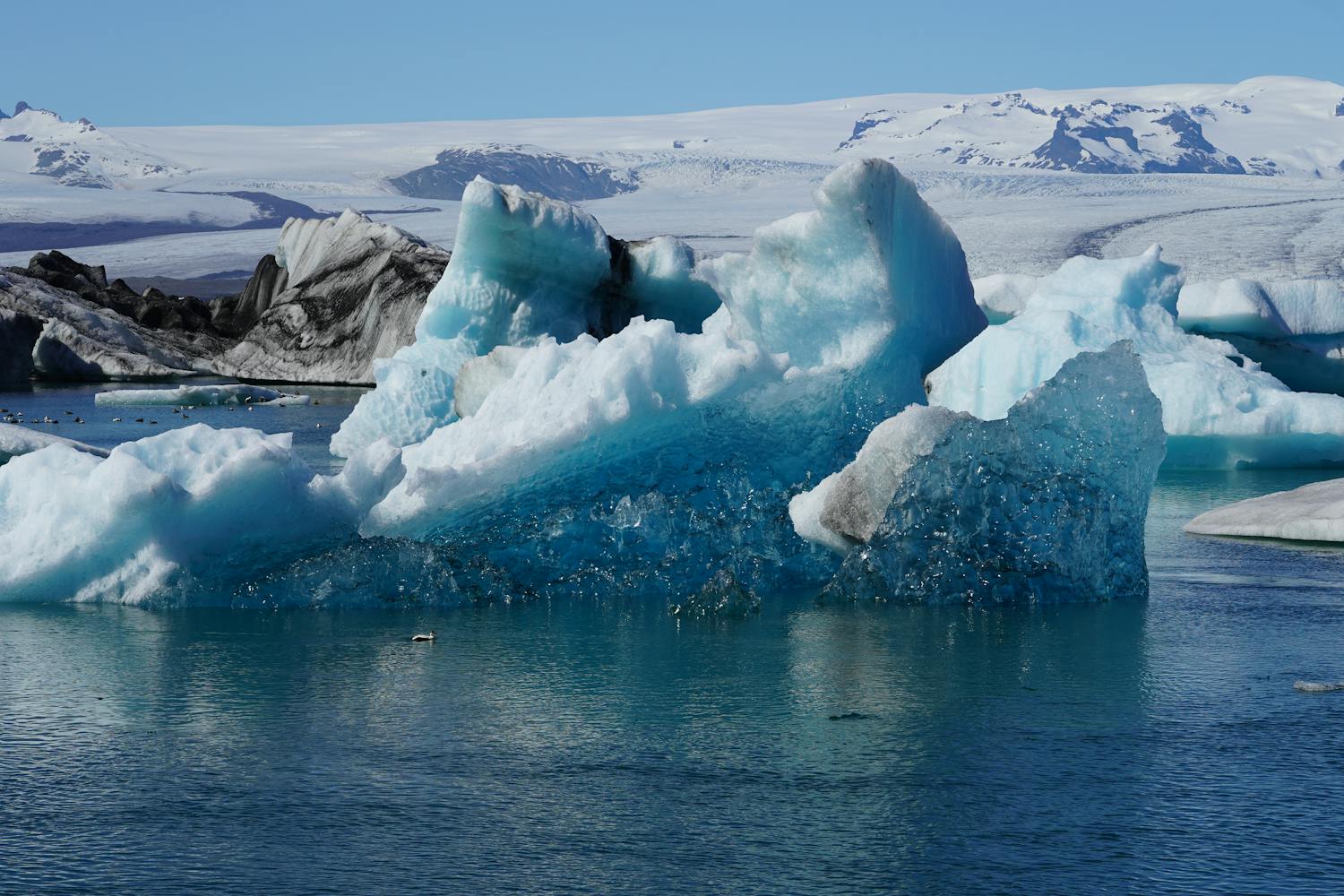 Icebergs in Jokulsarlon Glacier Lagoon, Iceland