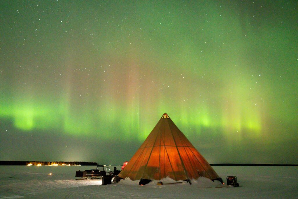 Northern Lights in Luleå, Norrbottens län, Schweden