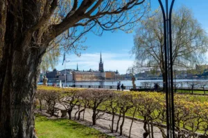 Stockholm city view with Gamla Stan, waterfront and archipelago, Sweden